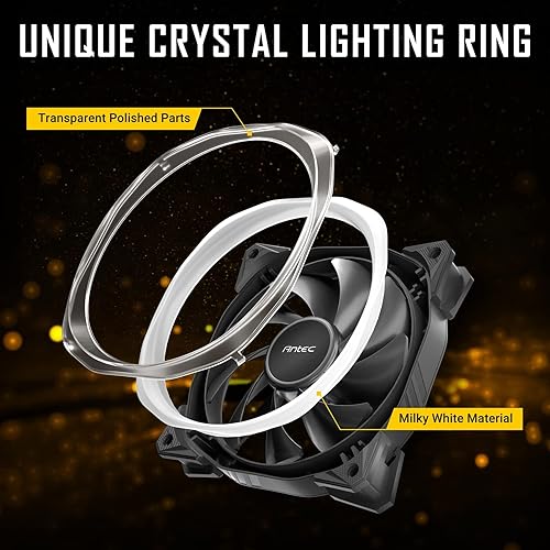 Miniatura 4 de Antec Ventiladores RGB, ventiladores de PC, ventiladores RGB direccionables de 5 V-3 pines, ventilador de 4.724in con controlador, sincronización de