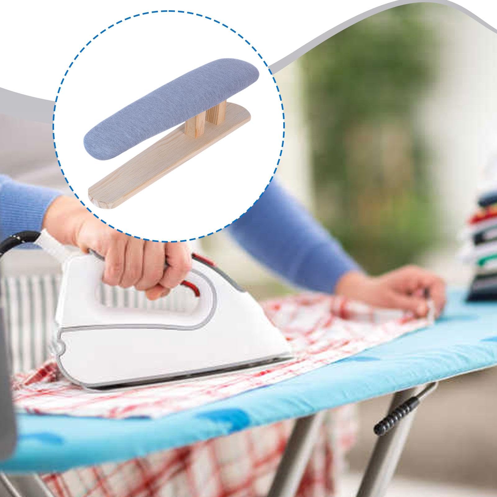 Generic Mini Asse Da Stiro con Base in Legno, Tappetino Da Stiro, Sgabello Da Stiro Compatto, Professionale per La Casa, Lavanderia, Ecc, Grigio, 57 Cm X 13 Cm X 16