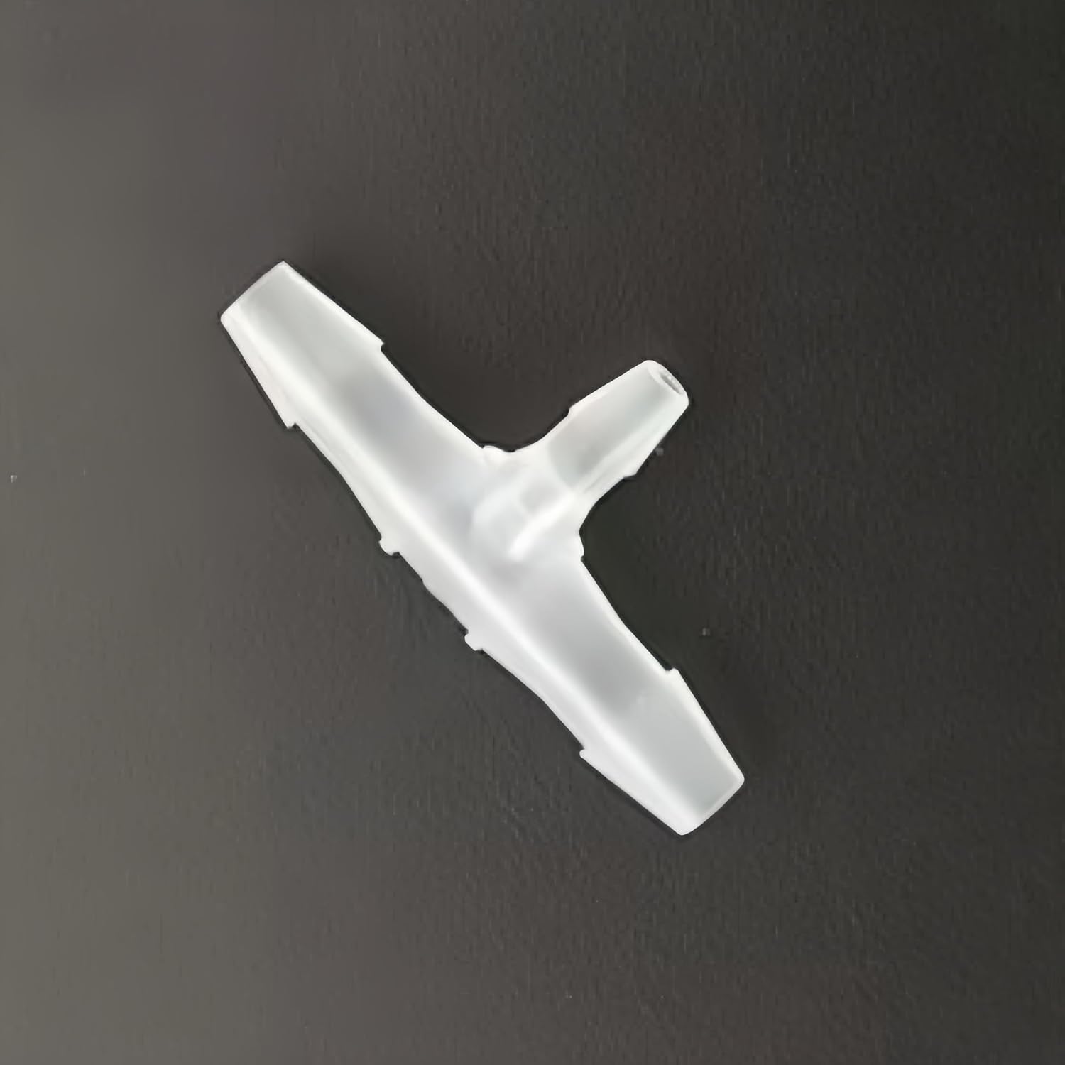 Plastic Hose Barb Fitting Equal/Reducing 3 Way Tee Shaped Connectors Tube Adapter Clear PP for Oxygen Tubing Pipe Household Fuel Gas Liquid Air Pack of 50 (Reducer, 2.4 * 2.4 * 1.6mm, T-Type)