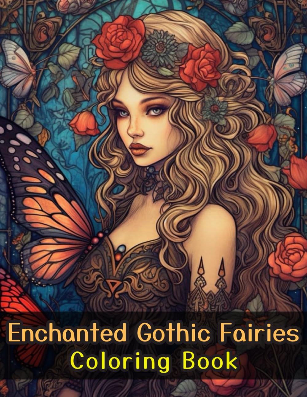 Enchanted Gothic Fairies Coloring Book: Immerse Yourself in a World of Dark Elegance and Mystical Beauty with this Captivating Coloring Book for Adults and Kids!