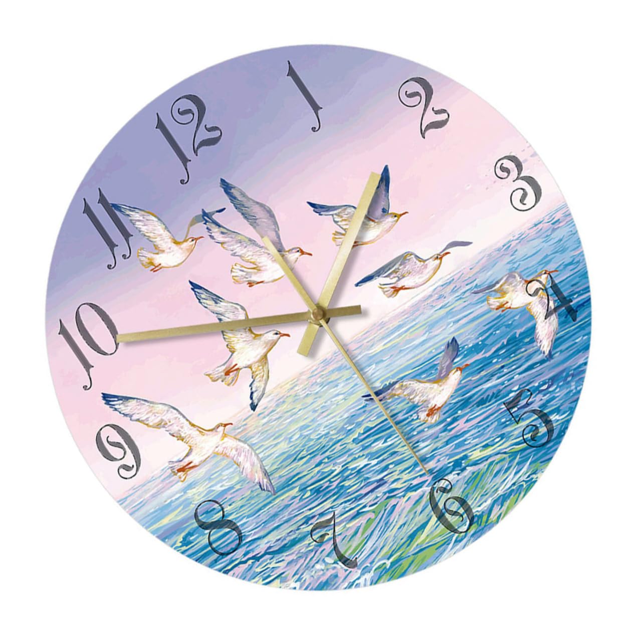 Horloge murale en acrylique mouette Ciieeo pour decoration salon