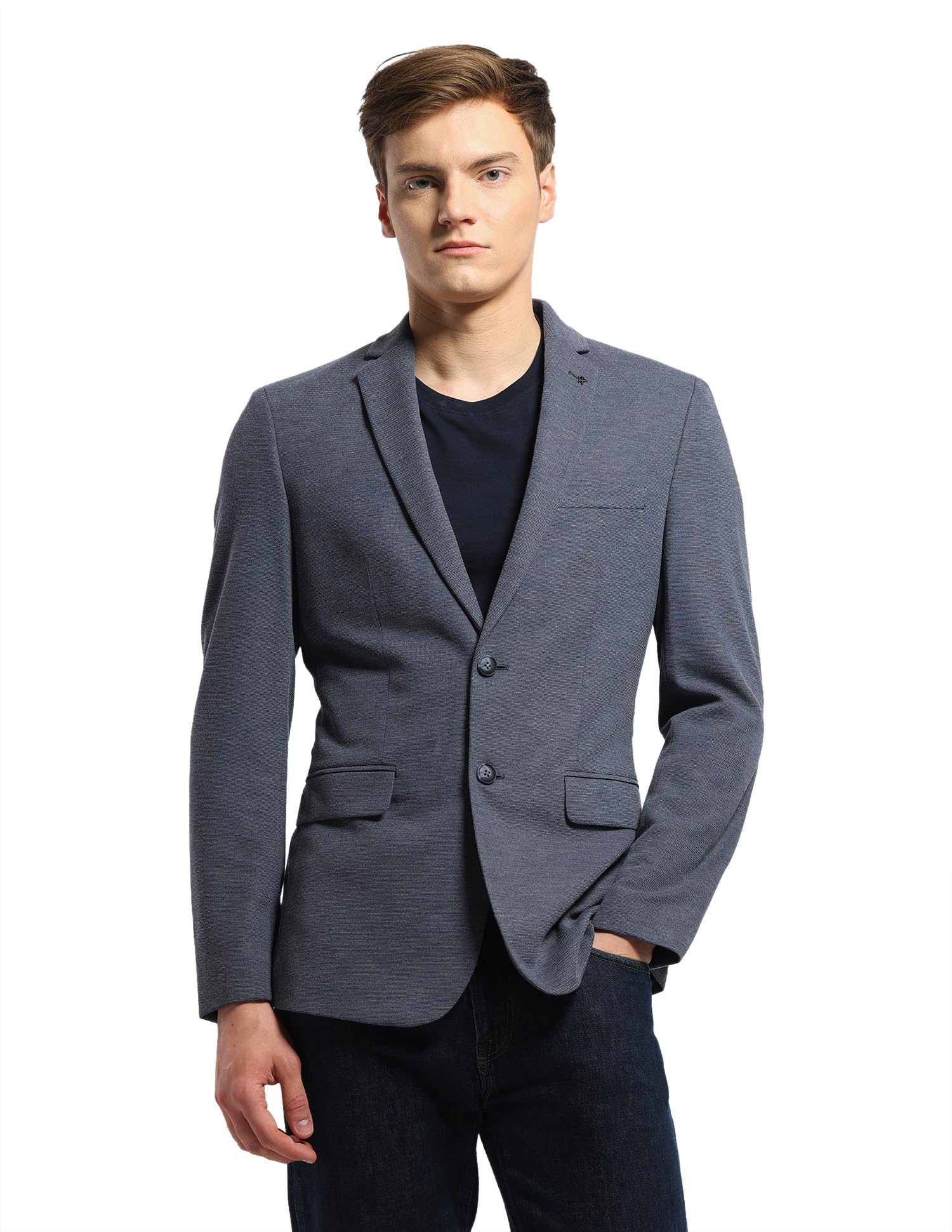 Men's Zero Calorie Slim fit Heathered Blazer-image-9