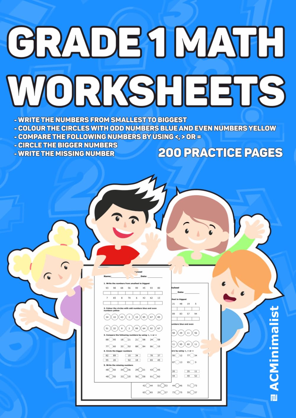 Buy Grade 1 Math Worksheets. 1st Grade Comparing Numbers and Ordering ...