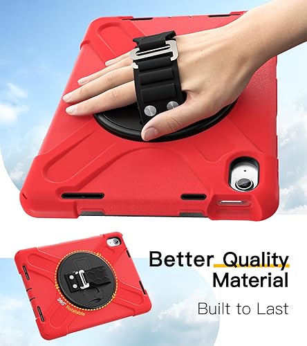 Miniatura 20 de BRAECN Funda para iPad de 9ª/8ª/7ª generación, resistente a prueba de golpes con protector de pantalla, soporte para lápices, soporte para tapa