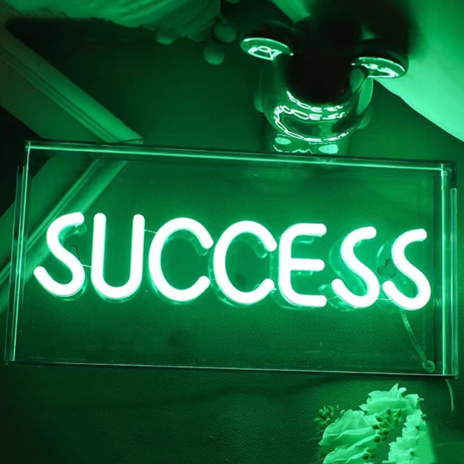 HFHungkeongSuccess Neon Sign, Standable Neon Sign Powered by USB,3D Arylic Neon Lights for Kids Bedroom Dorm Office Table Decor,LED Lightbox Decorative Lights for Gifts 30 * 15 * 4.3CM