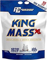 Vista 8 de Ronnie Coleman Signature Series King Mass XL Mass Gainer Proteína en polvo ganador de peso – Helado de vainilla con 60g de proteína, 180g