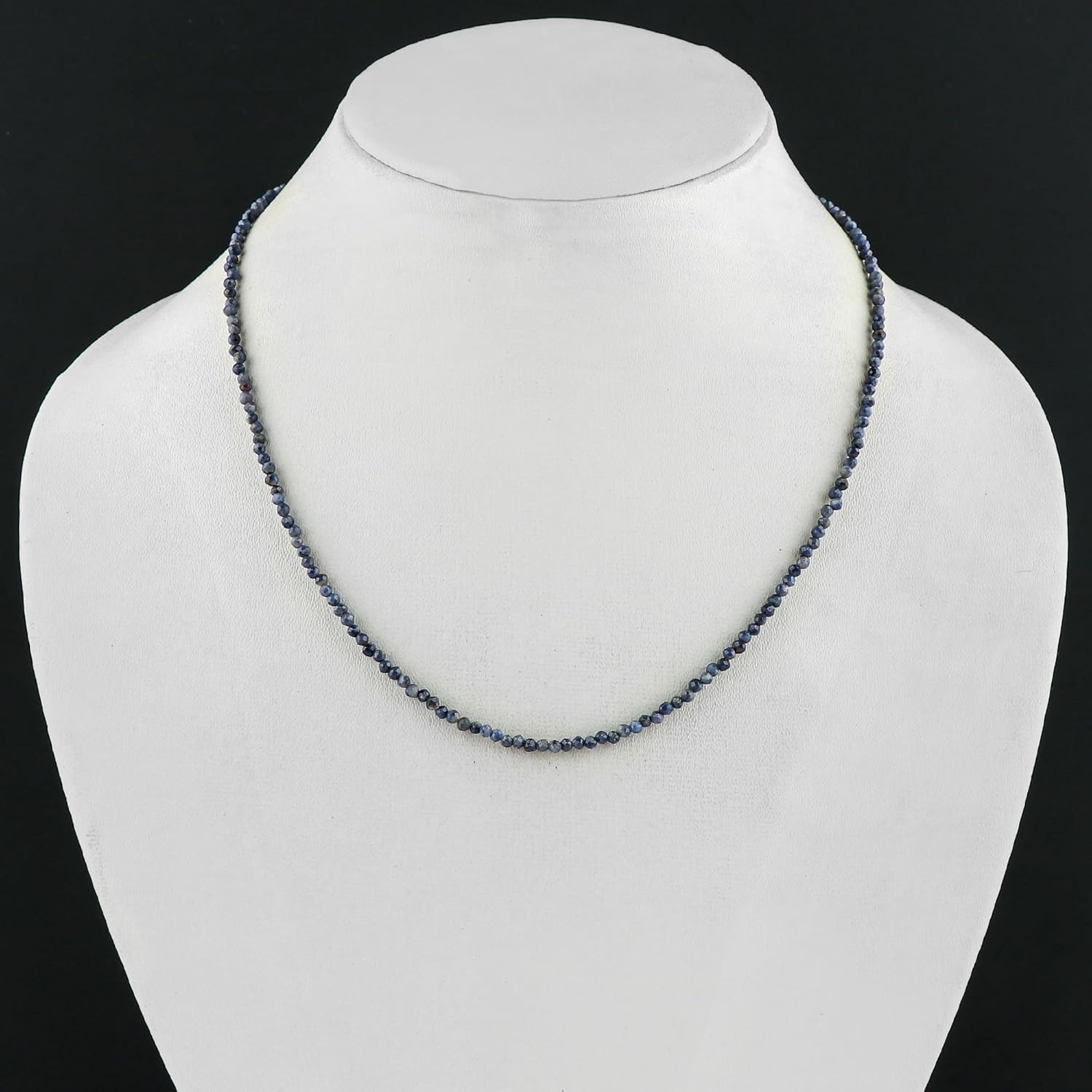 Natural Gemstone Faceted Beaded Necklace for Woman| Gold Plated Gem-stone Necklace | Beads 2–3 mm | Adjustable Chain 16+2 Inch - Image 6