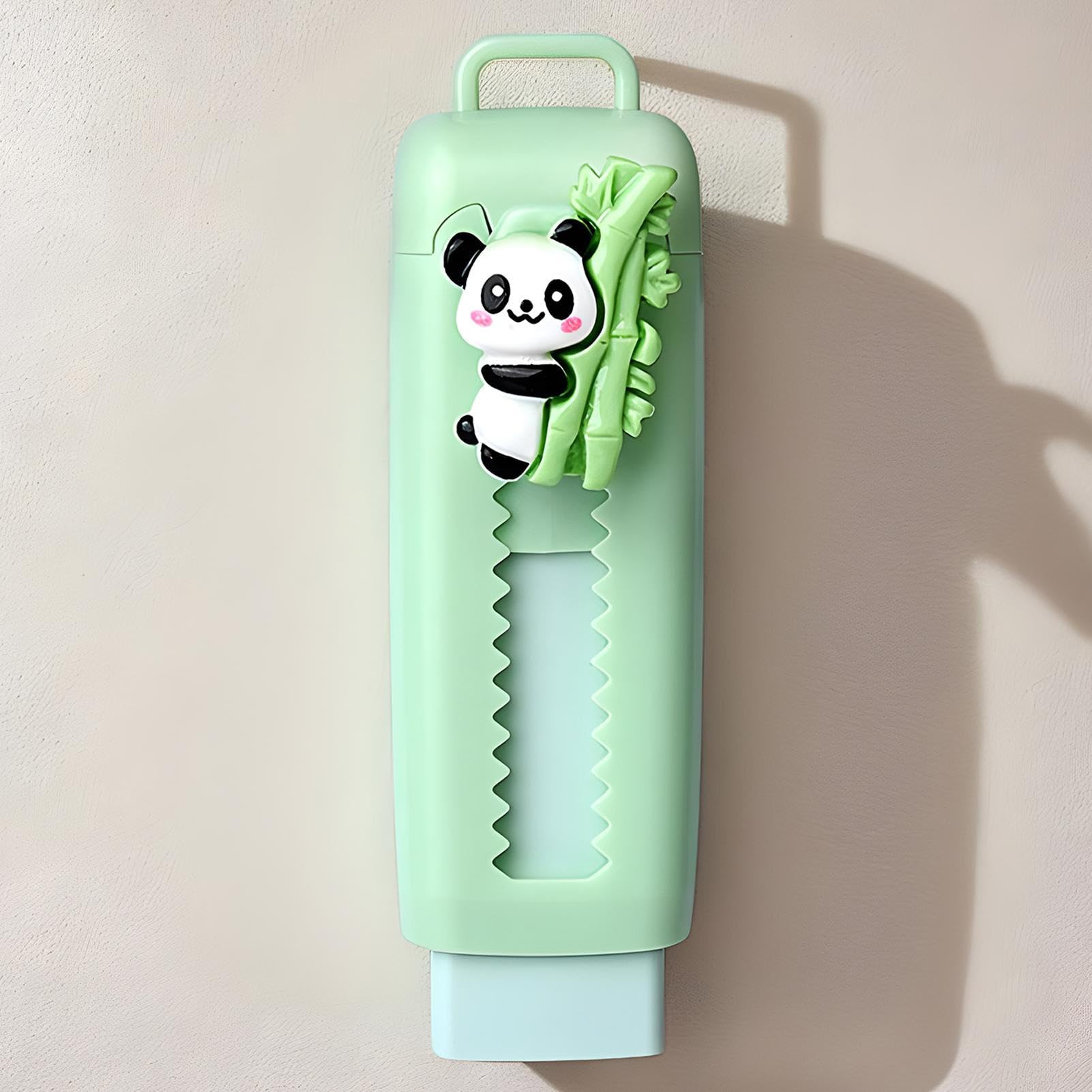Gumka Push Pull, przesuwna wysuwana konstrukcja, 8x2,5cm, gumki do ołówków Panda, urocze artykuły pa szkolne, czyszczenie bez rozmazywania, dla dzieci uczniów do pisania malowania rysowania