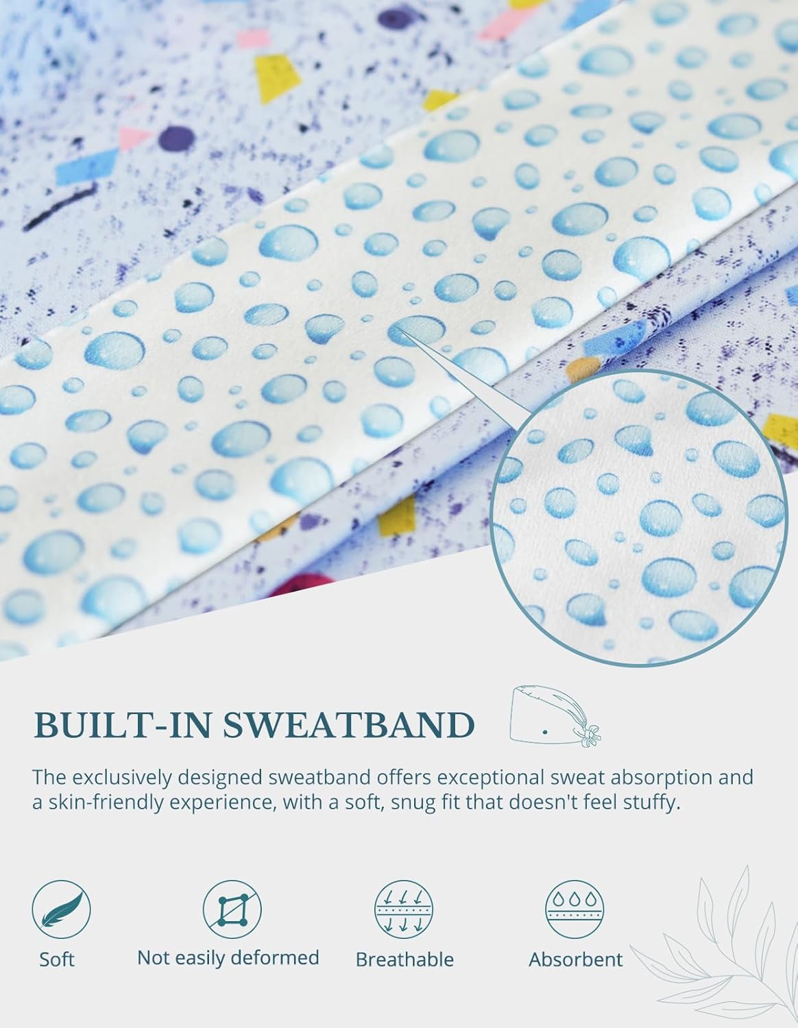 Colorful Double-Sided Printed Scrub Caps for Men and Women with Buttons, Adjustable Helps Reduce Static Buildup Medical Hats, Classic and Breathable Surgical Caps with Sweatband for Long Hours - Image 5