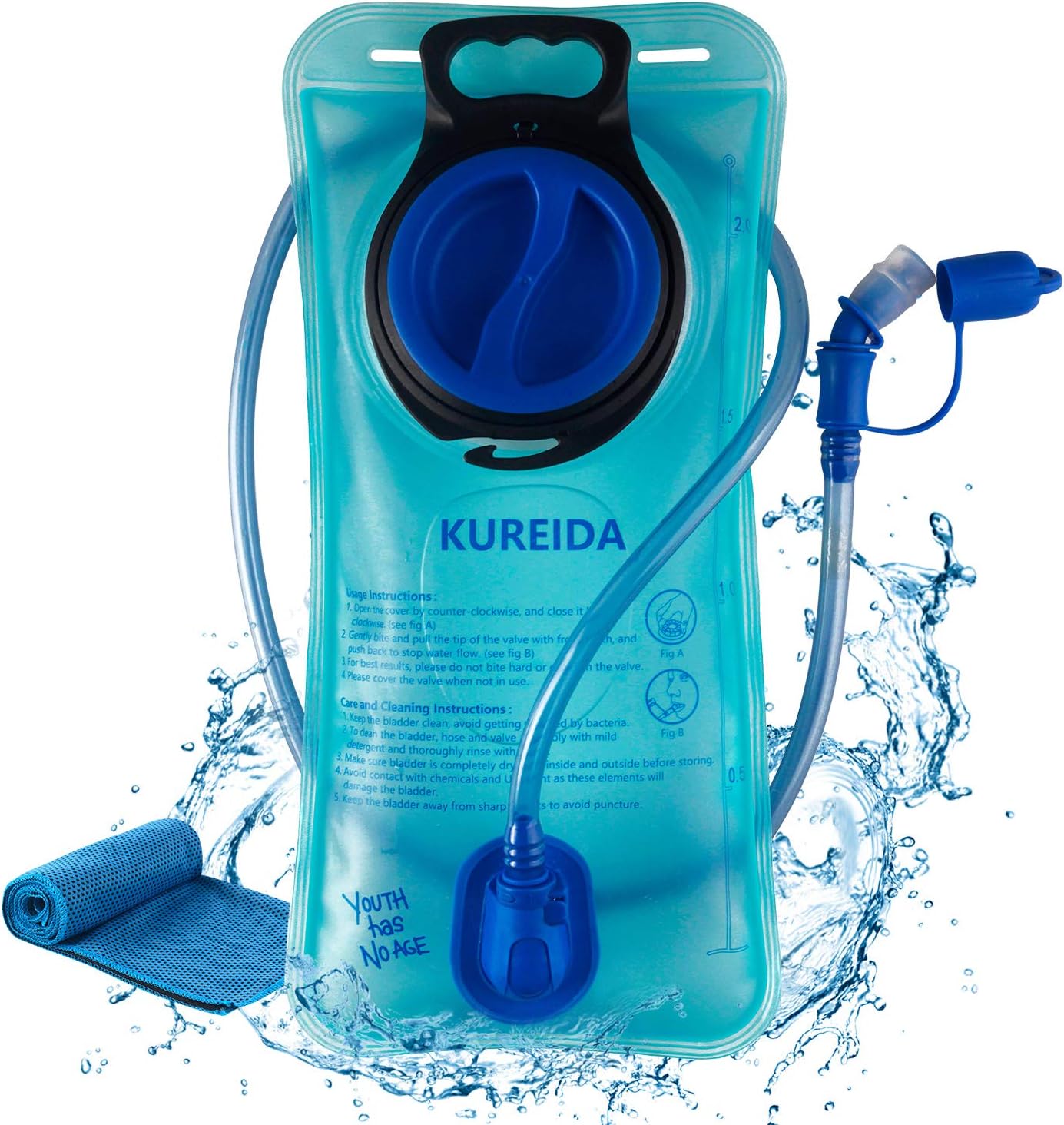 KUREIDA Hydration Bladder 2 Liter Leak Proof Water