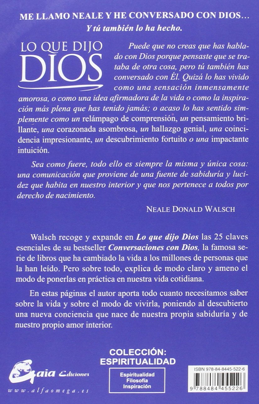 Lo Que Dijo Dios