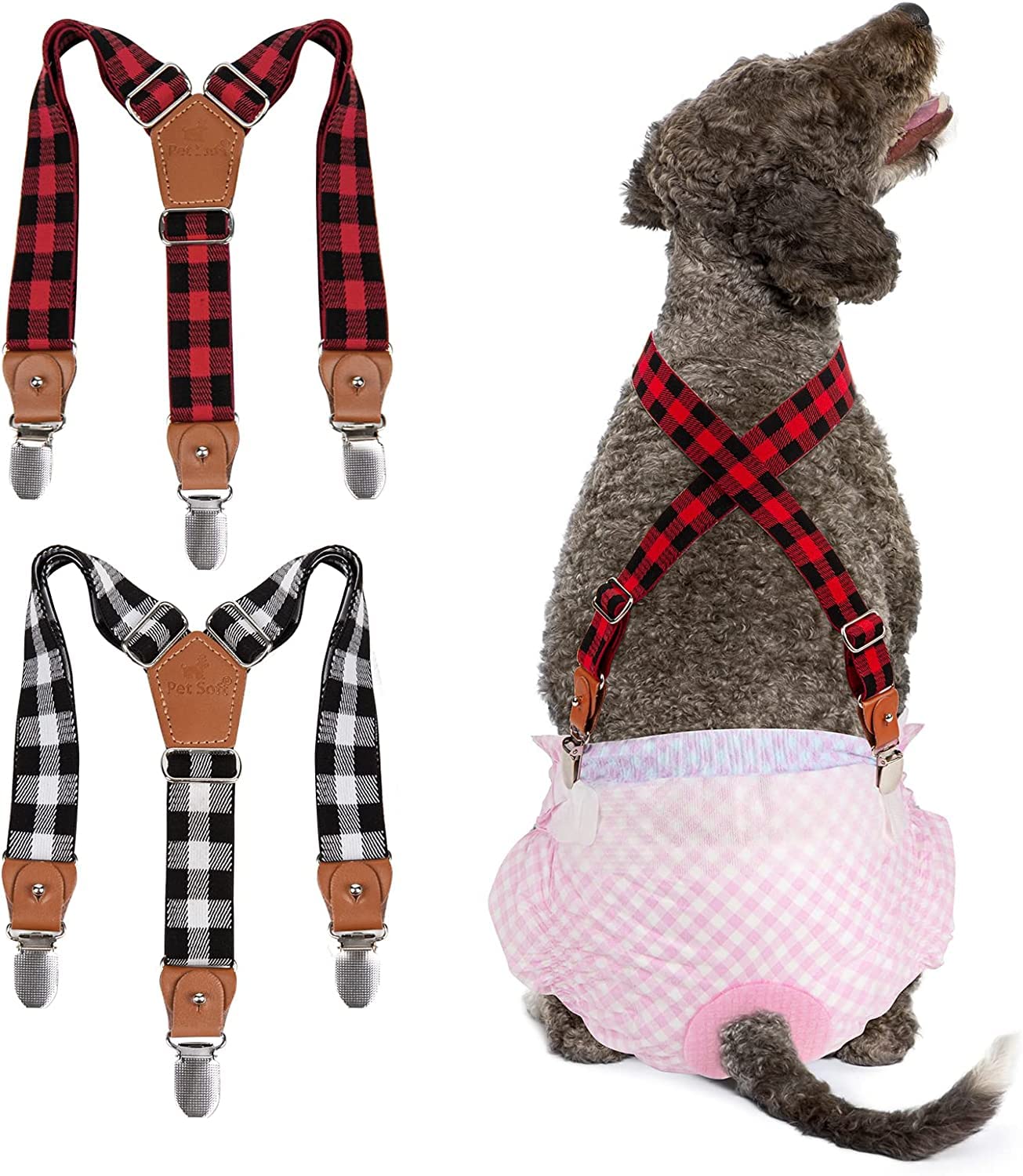Amazon | [Pet Soft] 犬おむつサスペンダー 犬用サスペンダー 2