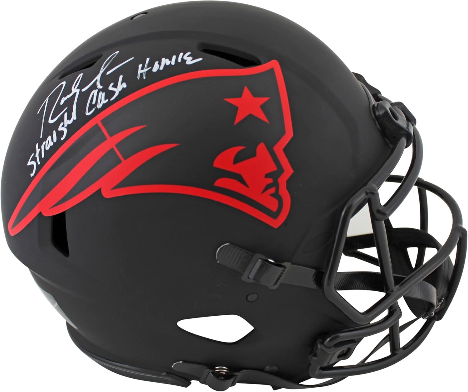 Patriots Randy Moss "SCH" Signed Eclipse Proline F/S Speed Helmet BAS Witnessed