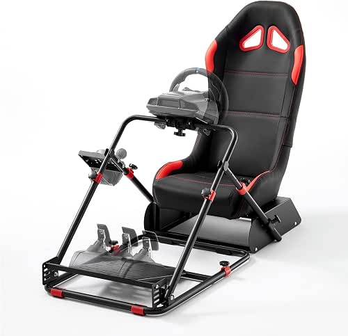 DIWANGUS Racing Simulator Cockpit with Chair Leather Sim Racing Cockpit