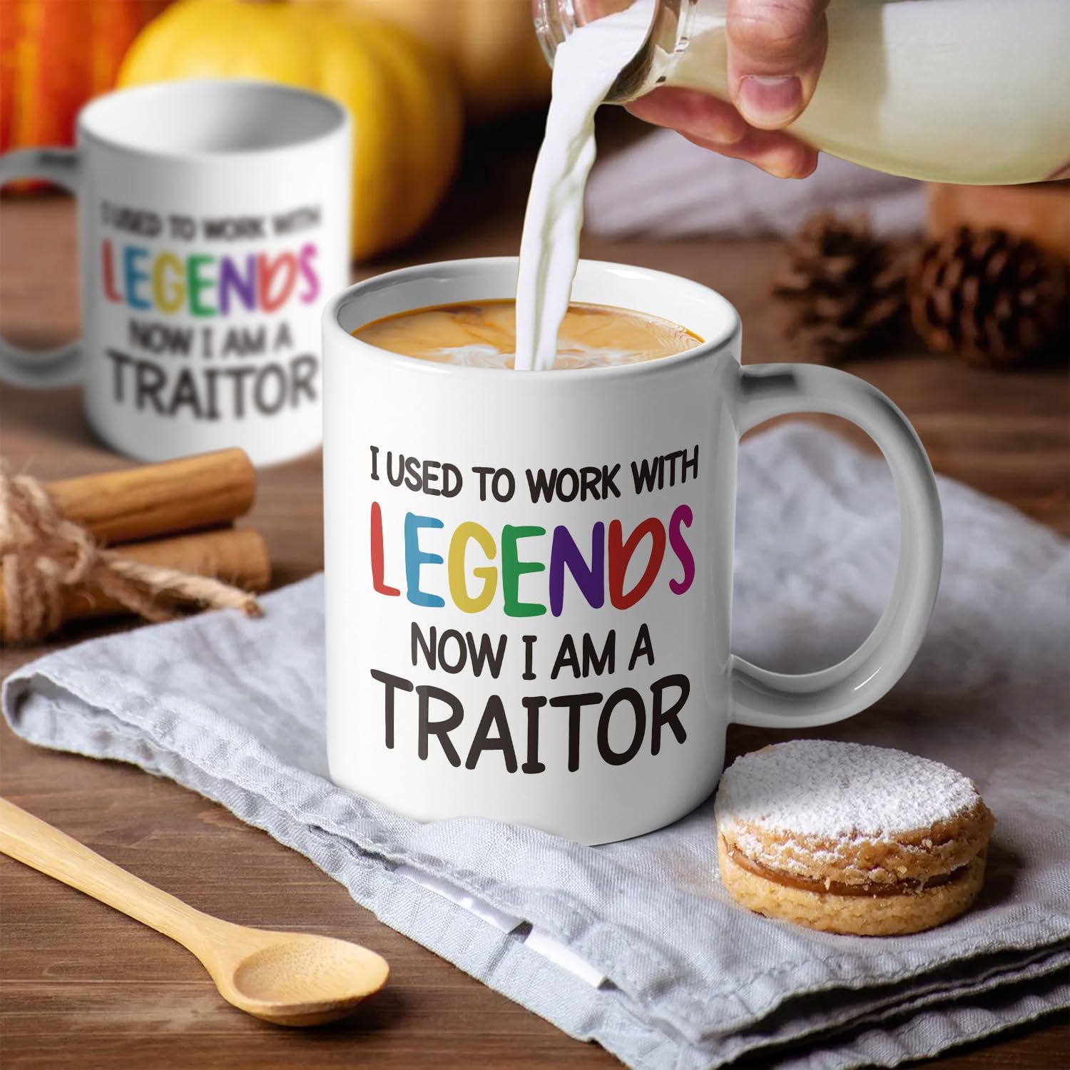 Used to Work With Legends Now I Am a Traitor, Funny Retirement Leaving Mug Tea Cup, leaving Gifts for Men Women Friend Bestie Coworker Boss Manager Employer, Office Retirement Leaving Gifts - Image 4