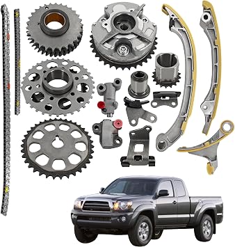 9-4221S Timing Chain Kit w/VVT Sprockets Fits for Toyota Tacoma 2005-2012; Hiace 2006-2012; 4Runner 2010; 2.7L L4 DOHC 16V Replace 2TR-FE 13050-75010