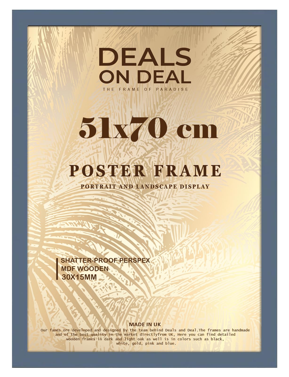 Deals On Deal Dark Grey Deals On Deal® Poster Frame 51X70cm Photo Picture Frame Jigsaw Puzzle | Mdf Wooden 51 X 70 Cm | Large 510 X 700 Mm | For Home Office Livingroom