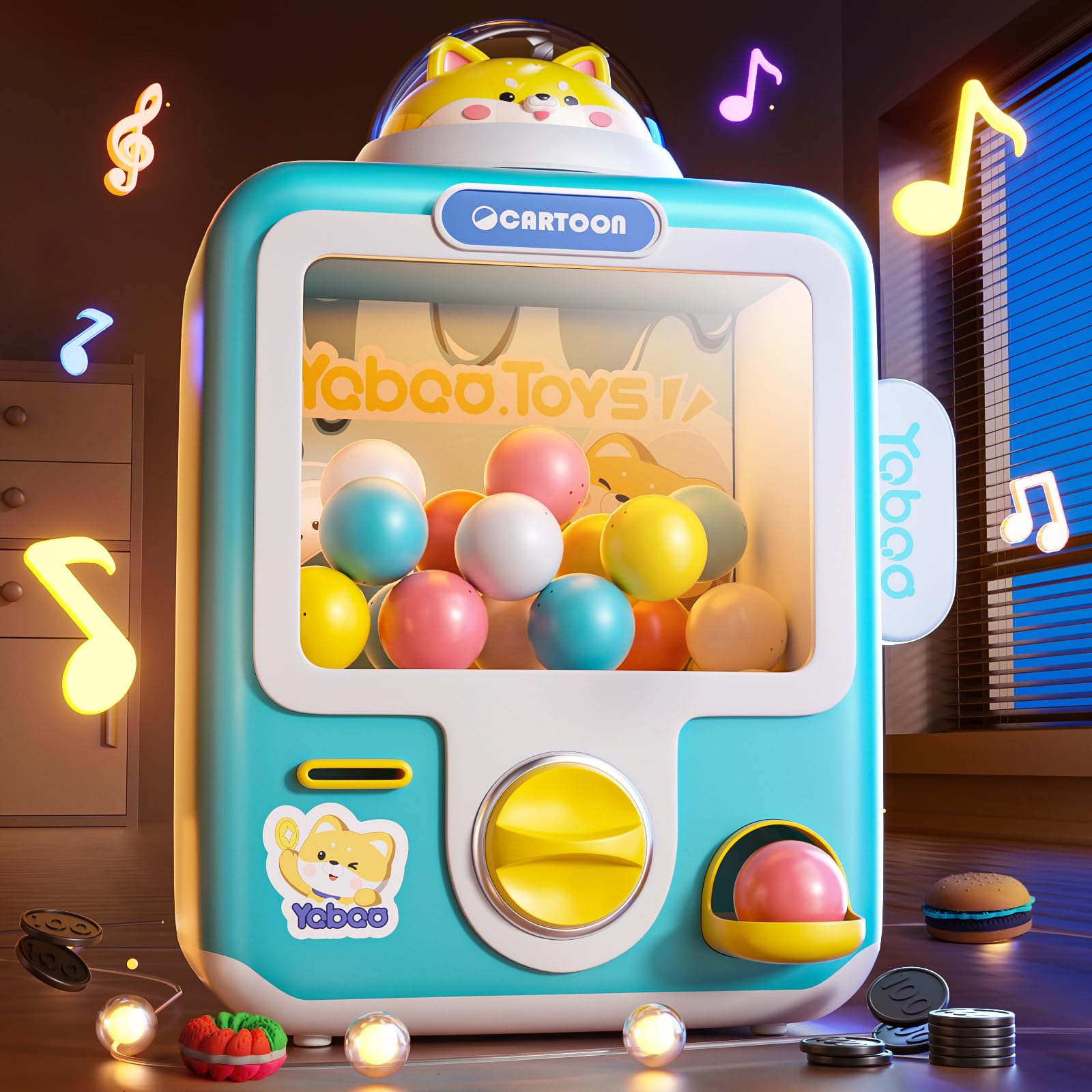 Skirfy Mini Claw Machines 12 Erasers Operated Gumball Prize Machine Maker Arcade Game Claw Machine Game