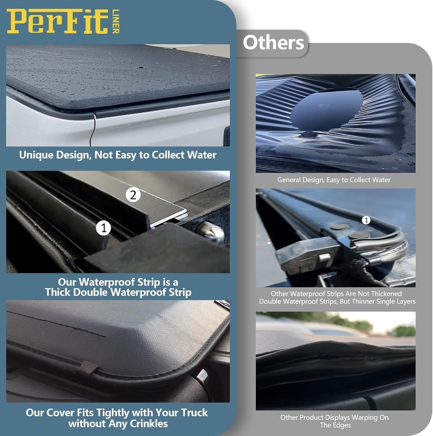 Perfit Liner Soft Roll Up Truck Bed Tonneau Cover for 2009-2026 Dodge Ram 1500 (Classic Body & New Body) 5.7 FT (67") Bed, Without RamBox