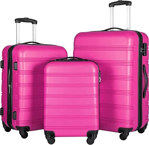 Merax Luggage Sets 3 Piece Suitcase Set 20/24/28,Carry on Luggage