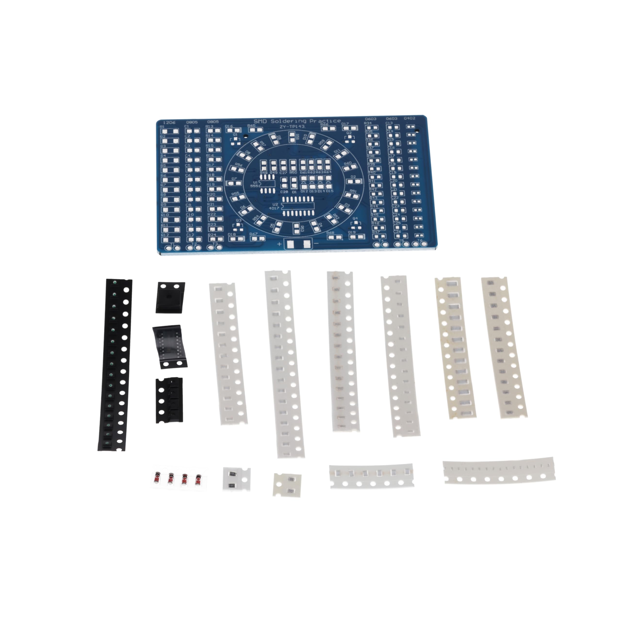 AZDelivery NE555 SMD zestaw do lutowania DIY - moduł LED do nauki lutowania, zestaw z zestawem do lutowania, elektroniczny zestaw do lutowania