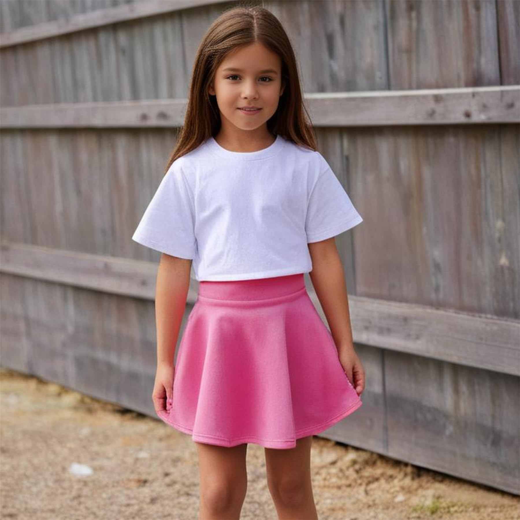 Falda de skater para niñas y niñas con cintura alta, diseño de rayas