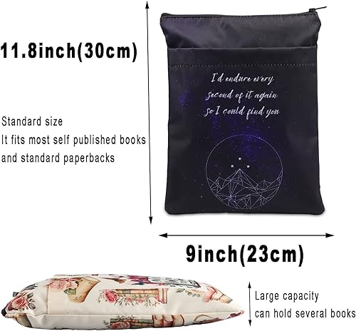 Miniatura 2 de BWWKTOP Velaris Bookworm - Funda para libros de Sarah, regalos para fanáticos de Rhysand I'd Endure Every Second of It Again So I Could Find You,