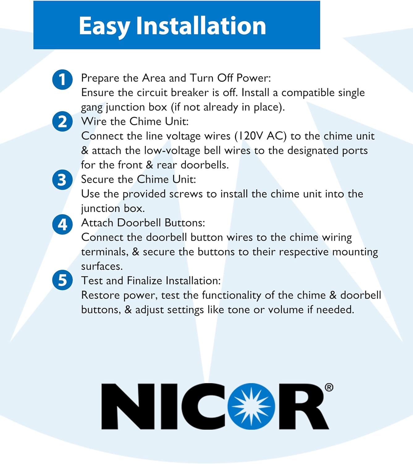 PrimeChime Plus 2 Mini- Video Compatible Doorbell Chime Kit (PRMC1120WH)