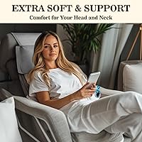 Vista 40 de Almohada para Reposacabezas de Sillón Reclinable, Almohada de Soporte Ajustable y Cómoda para Cuello y Cabeza, Reposacabezas de Terciopelo Suave