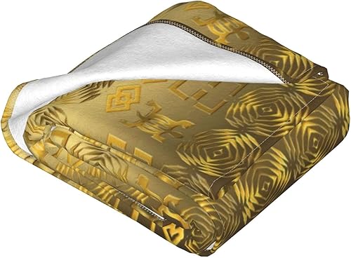 Miniatura 4 de Manta de forro polar ultrasuave, patrón étnico africano con símbolos Adinkra para sofá, manta de felpa para todas las estaciones, manta ligera para