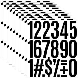 240 PCS Number Stickers, 3", Peel & Stick Mailbox Number Pack, Weatherproof Vinyl Stickers for Residential Address, Signage, Doors, Vehicles, Cars, Trucks, Business (3", Black)