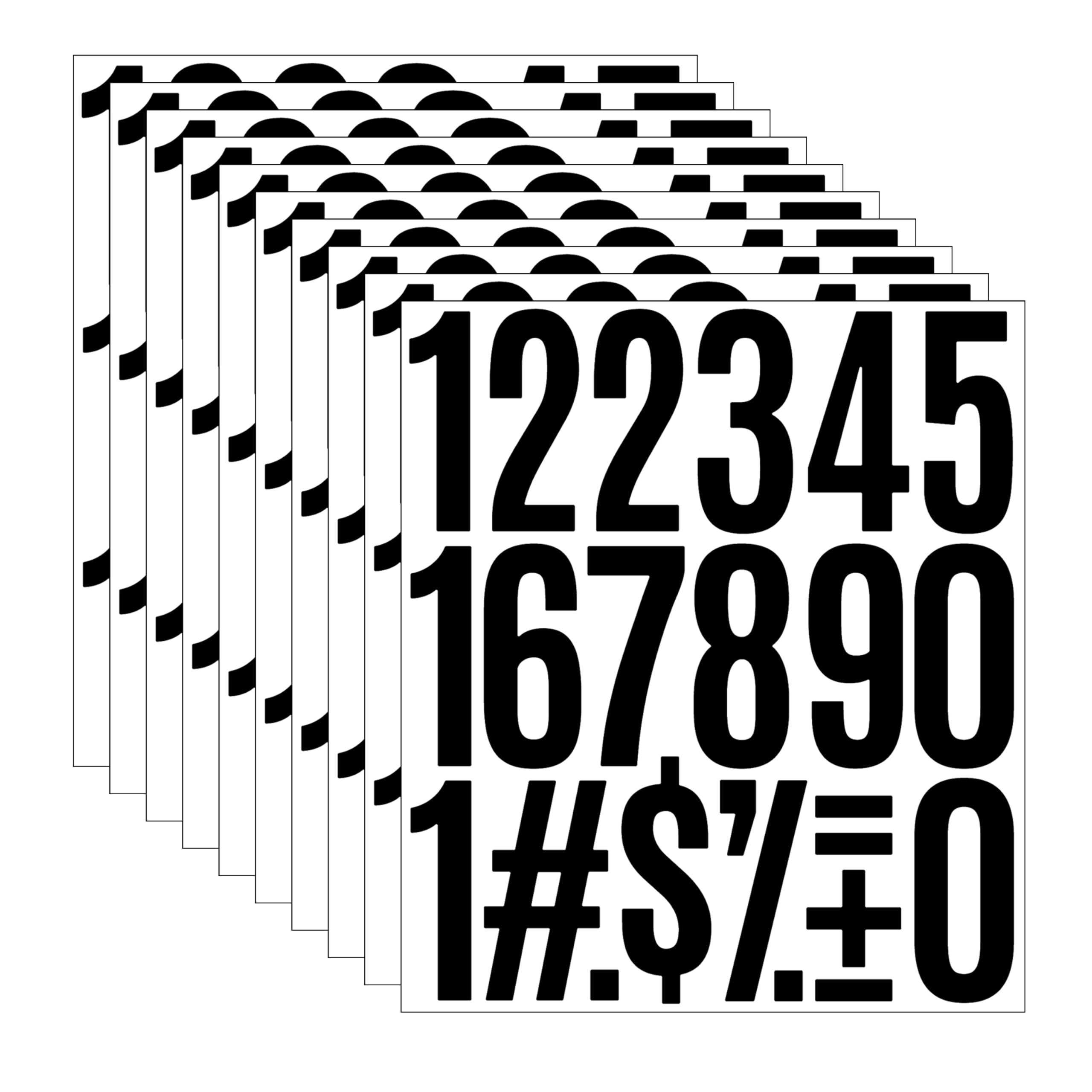 240 PCS Number Stickers, 3", Peel & Stick Mailbox Number Pack, Weatherproof Vinyl Stickers for Residential Address, Signage, Doors, Vehicles, Cars,