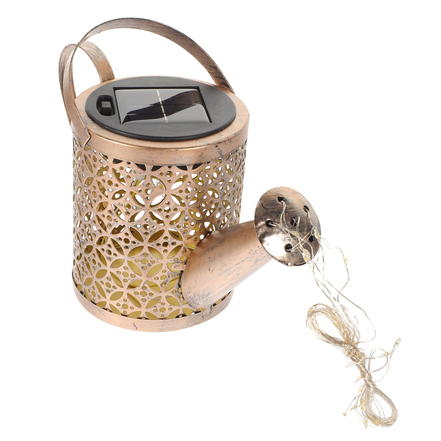 GALPADA 1Pc Solar Energy Lawn Light Iron Craft Kettle Shaped Outdoor Scene Light for Garden and Lawn Decor Durable Solar Landscape Lighting Creative Design for Use