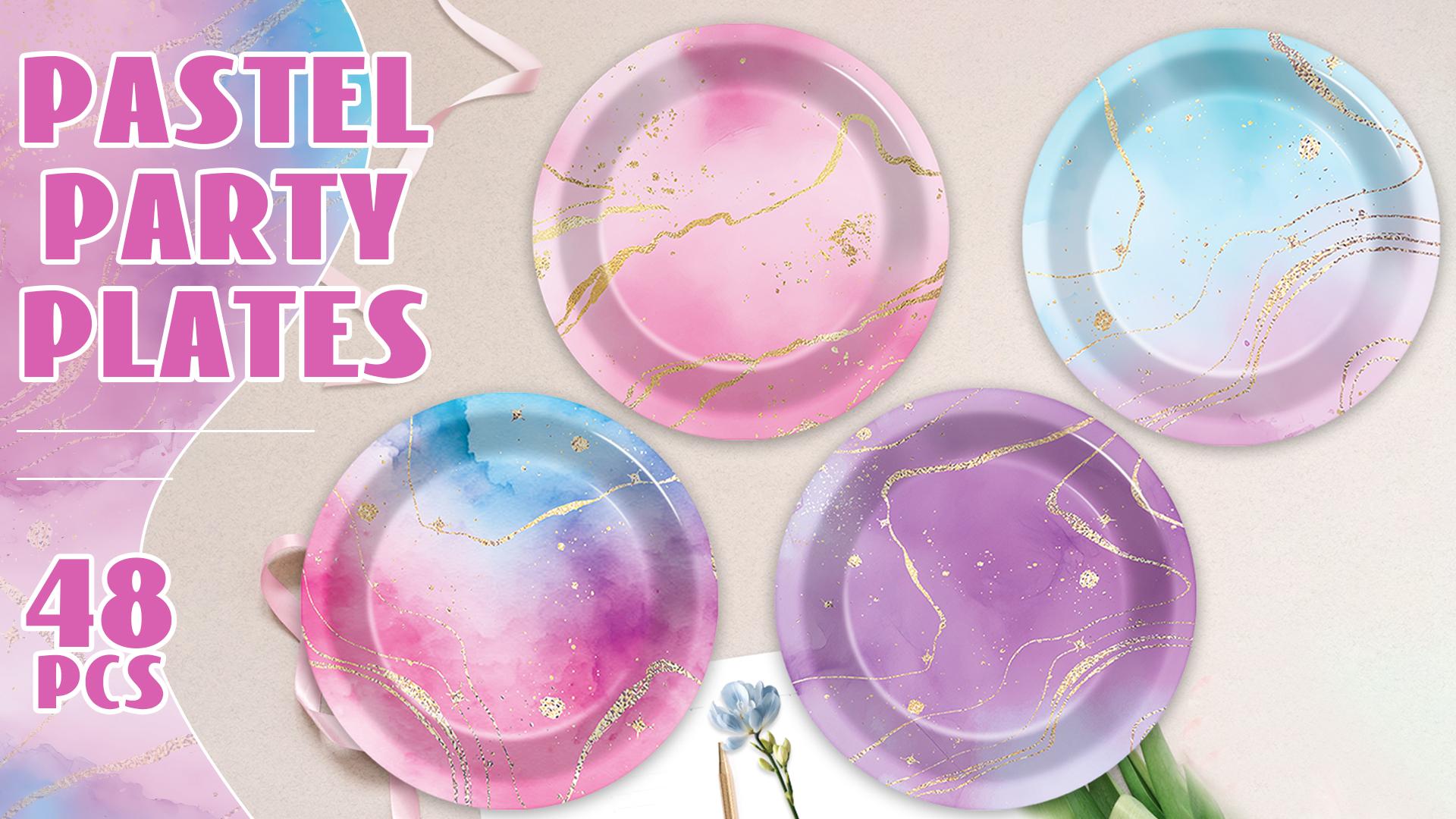 Eco-Friendly Birthday Party Plates – Glitter Pink & Silver, 8-Pack, 23cm, Plastic-Free Disposable Plates For Pink Theme Parties - View #8