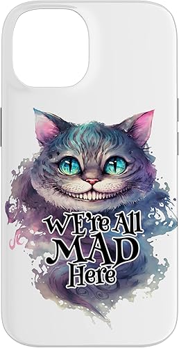 Miniatura 4 de Funda para iPhone 13 Pro Max Cheshire cat We're All MAD Here Alicia en el país de las maravillas