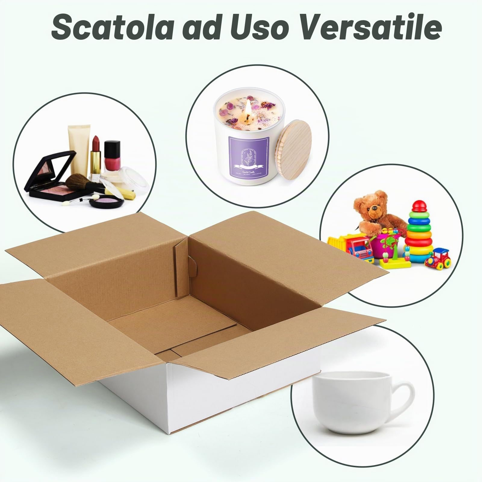 HORLIMER Scatole Cartone in Cartone Ondulato, Confezione da 15, Scatole di Cartone per Imballaggio e Spedizione,30.48x25.40x10.16cm