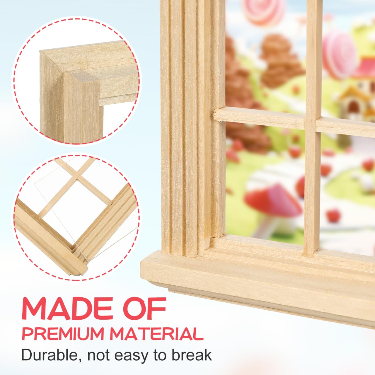 NUOBESTY 8 Pièces Puzzle De Quatre Fenêtres Mini Fenêtres De Maison De