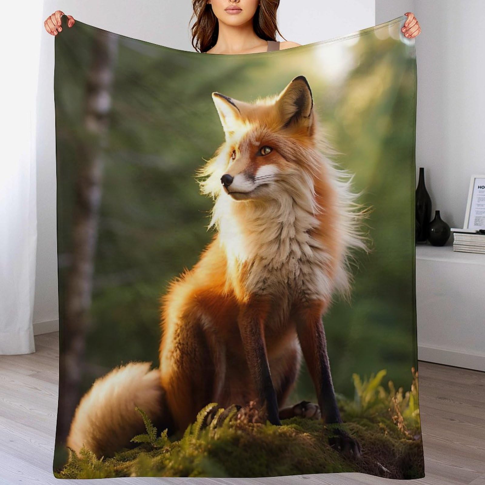 Le camping & la maison réunis sous une couverture renard douce