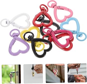 Amazon.com: EXCEART 2sets Heart Swivel Clasp DIY Keychain Buckles