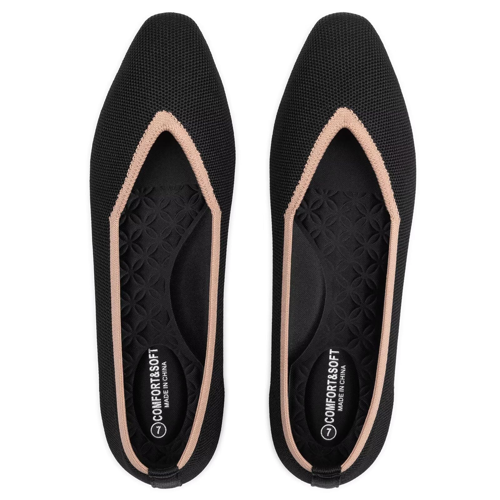 Chaussures en tricot légères contre le mal de pieds | Modèle confort noir 36.5 - 8