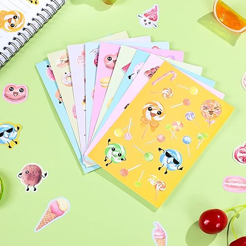 Miniatura 4 de 36 hojas de 588 calcomanías olorosas para rascar y oler, 9 aromas diferentes, calcomanías de recompensa de alimentos de frutas, suministros