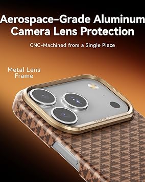 Ultra Thin Lightweight Case with Non-Slip and Case-Free Feeling, Compatible with MagSafe, 1500D Aramid Fiber Textures for RAPTIC iPhone 17 Pro Max, [Tactile Weaving-Happy]