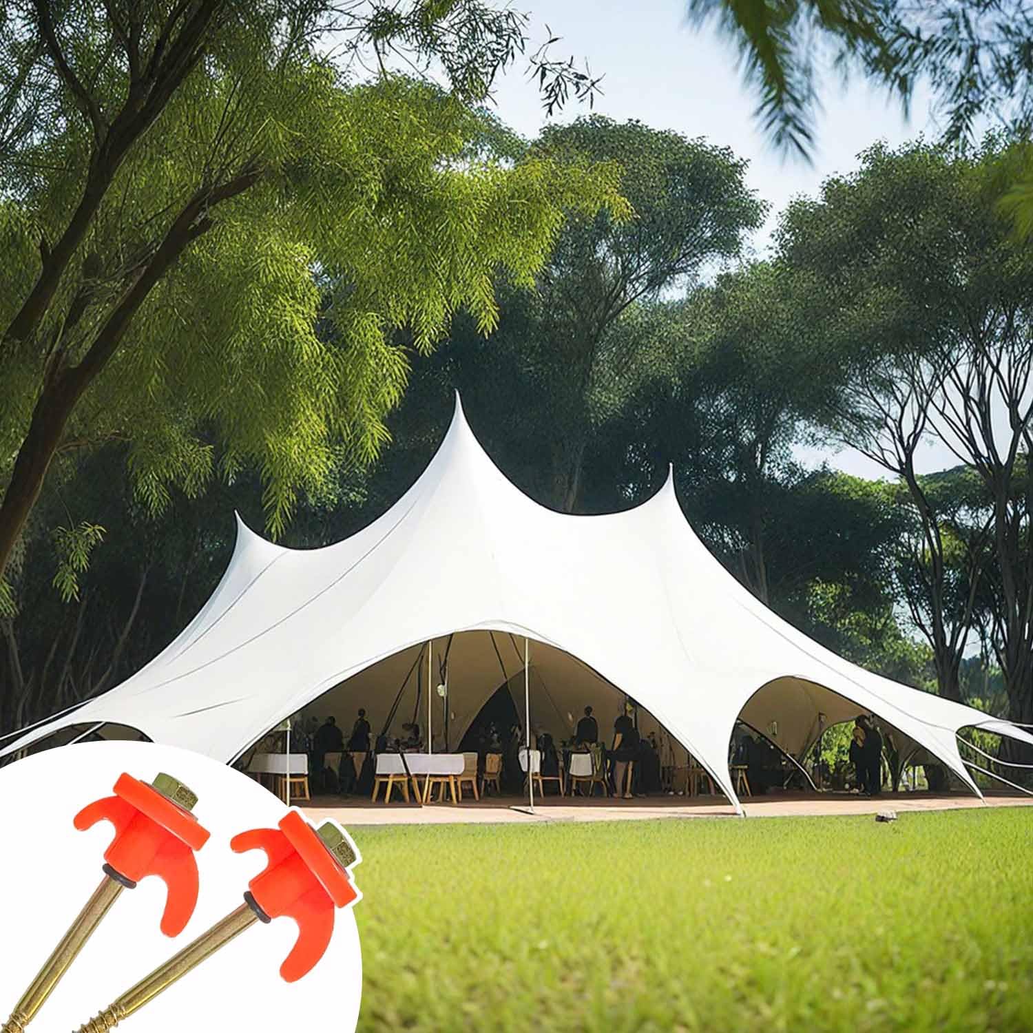 10 Pezzi Picchetti Tenda 21 cm Pioli da Tenda Campeggio Picchetti per Tenda Giardino Picchetti per Tende per Accessori Giardino, Camper, Pesca, Campeggio, Viaggio
