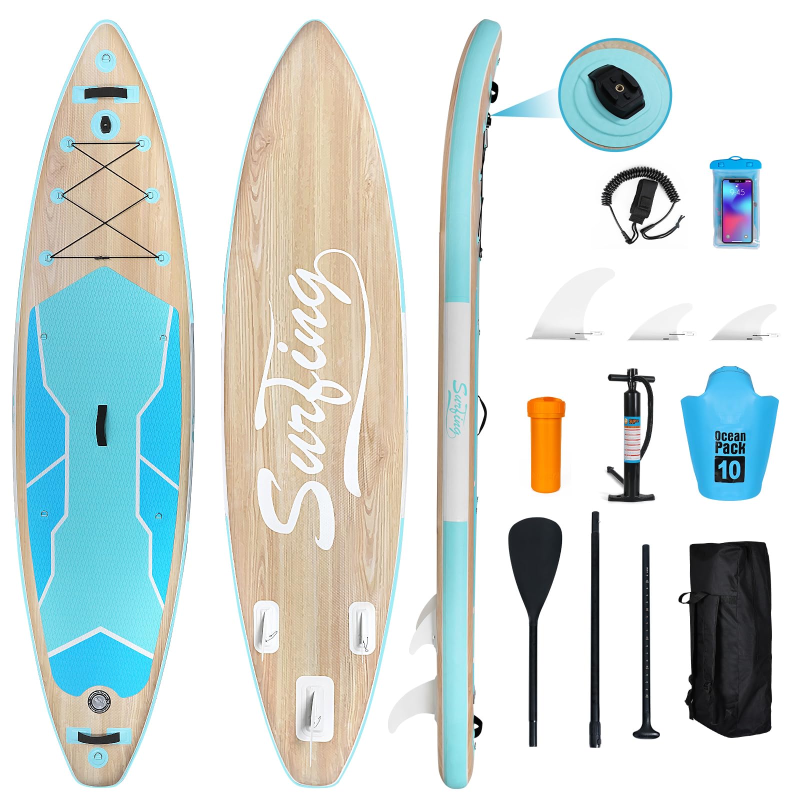 Amazon.com : YUSING Inflatable Paddle Board, 11' x 33'' x 6