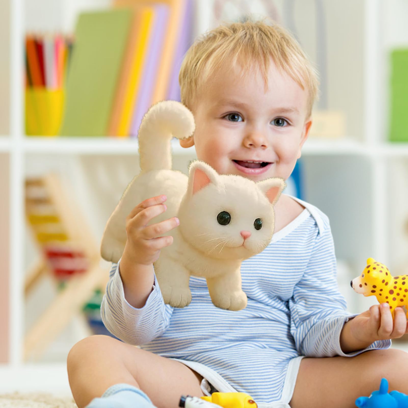 Generico Gatto Robot Realistico - Gatto Elettrico Finto | Regalo per Bambini e Adulti nelle Feste come San, Compleanni e Famiglia, Ideale per Ragazze, Ragazzi e Uffici