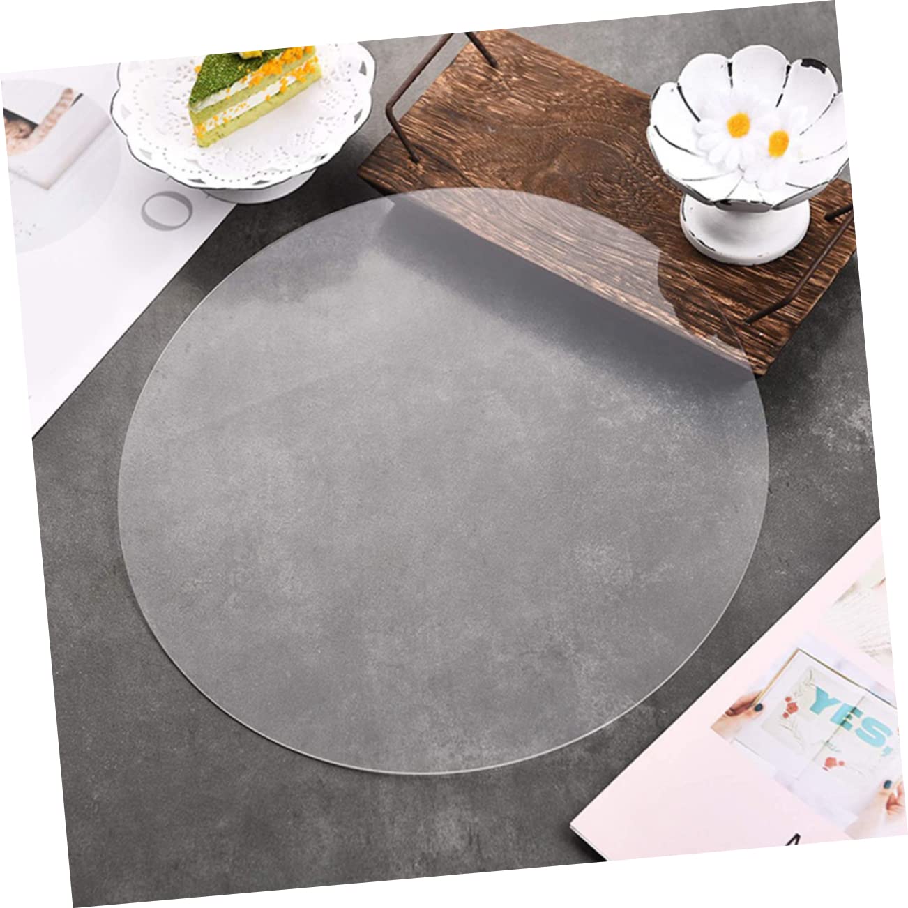 ERINGOGO Transparent Acrylic Board Round Acrylic Sheet Circles for DIY Crafts Smooth Edges Design High Transparency for Art Projects Lightweight and Easy to Handle