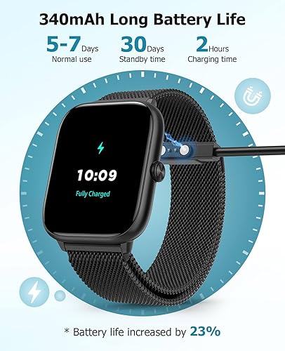 Vista 8 de Smart Watch for Men with Blood Pressure Monitor, 2.06" AMOLED Always-On Display, IP68 Waterproof Fitness Tracker, 118 Sports Modes, Heart Midnight