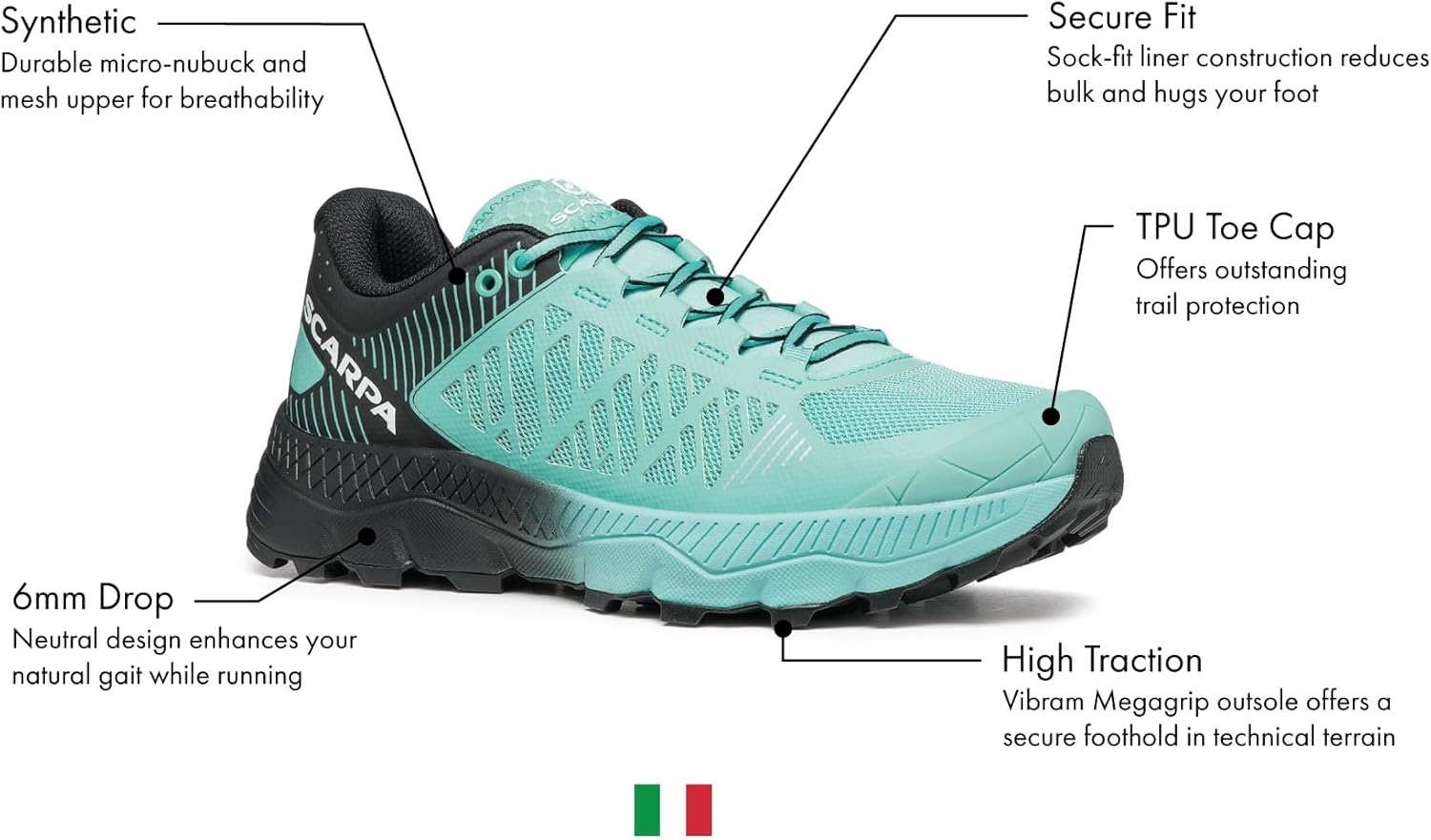 SCARPA Women's Spin Ultra Trail Shoes for Hiking and Trail Running