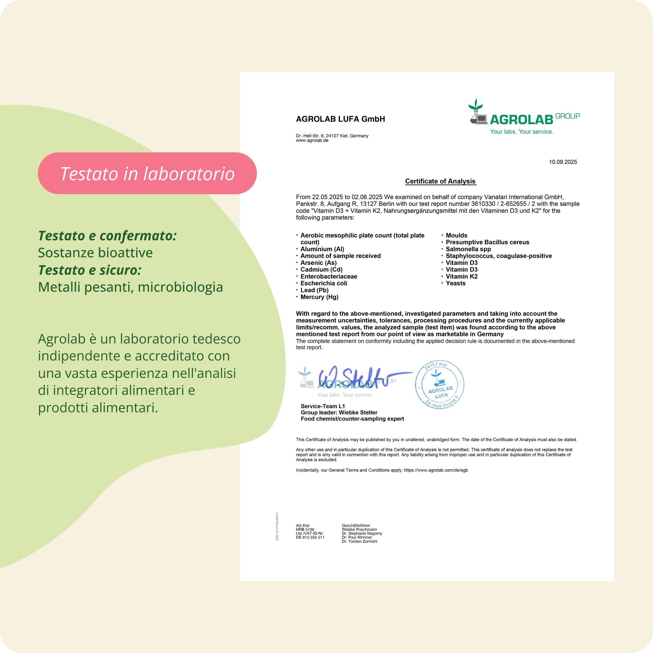 Vitamina D3 + K2 MK7 | VEGAN | Vitamine di Marca dall’Europa | K2 >99% all-trans MK-7 K2VITAL | Alta Biodisponibilità | per Ossa, Denti e Sistema Immunitario | Cruelty Free | Vegavero