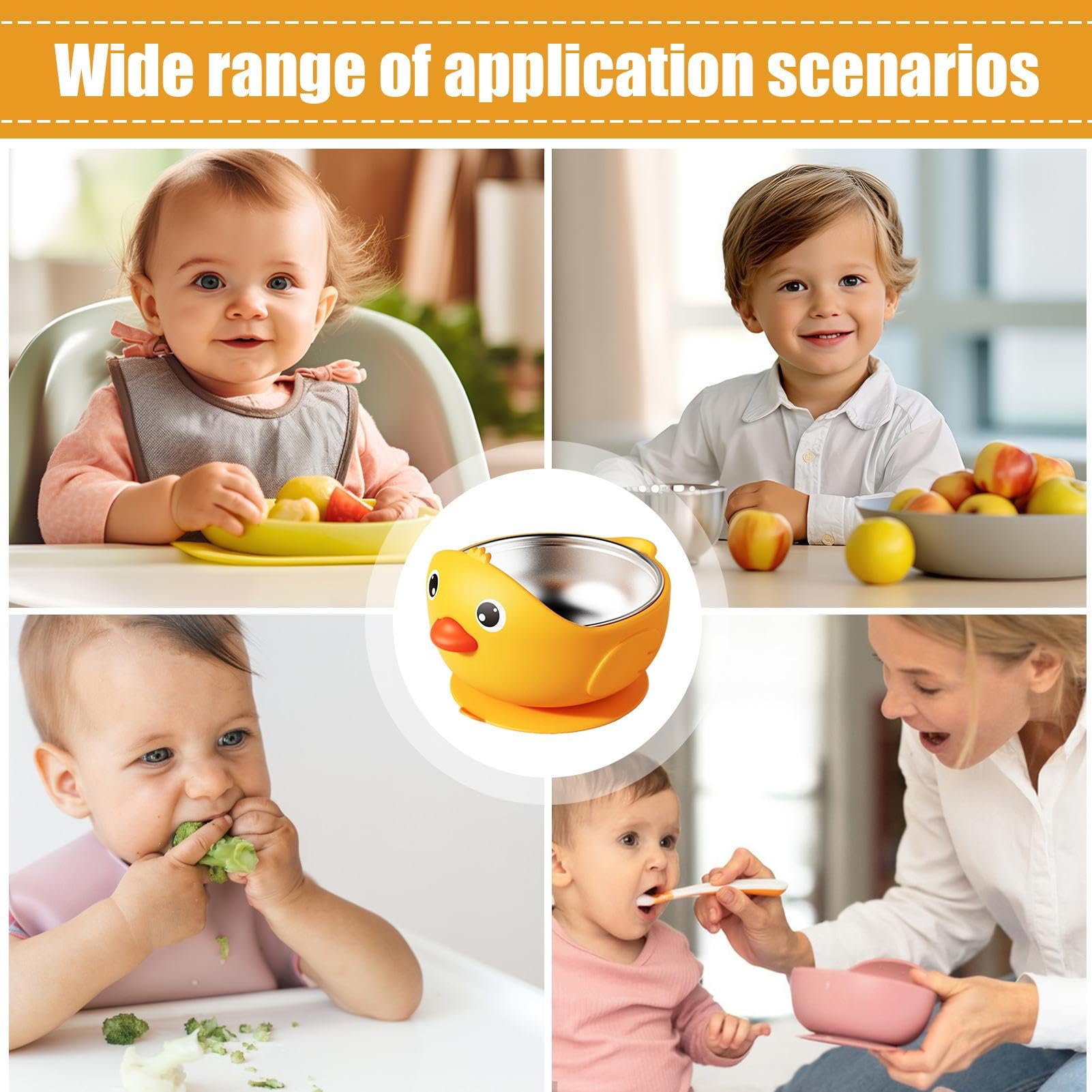 Cuencos infantiles | Vajilla termorresistente con estampados de dibujos animados - cuencos infantiles con | Para Jardín de Infancia, Trona, Comedor, Viaje y